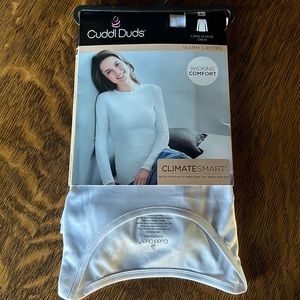 NWT Cuddl Duds Women's Climatesmart Wicking Long Sleeve Crew Neck Top-large